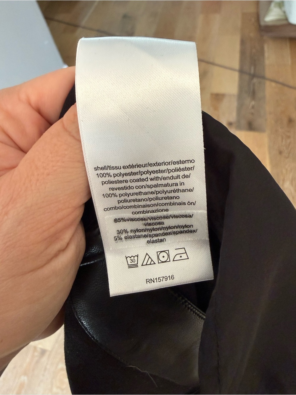 VG by Victor Glemaud Faux Leather Ponte Pants in black size small NWT - Picture 7 of 7